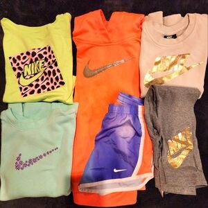 Set of 6 Girls Nike size 6x- XS athletic wear